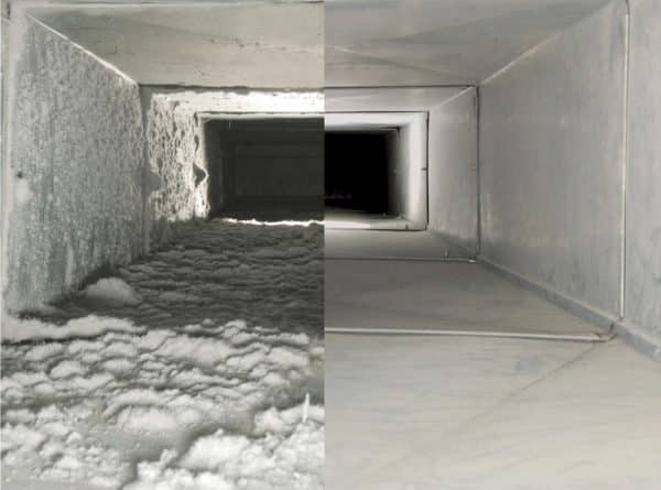 before and after duct cleaning by unique providers