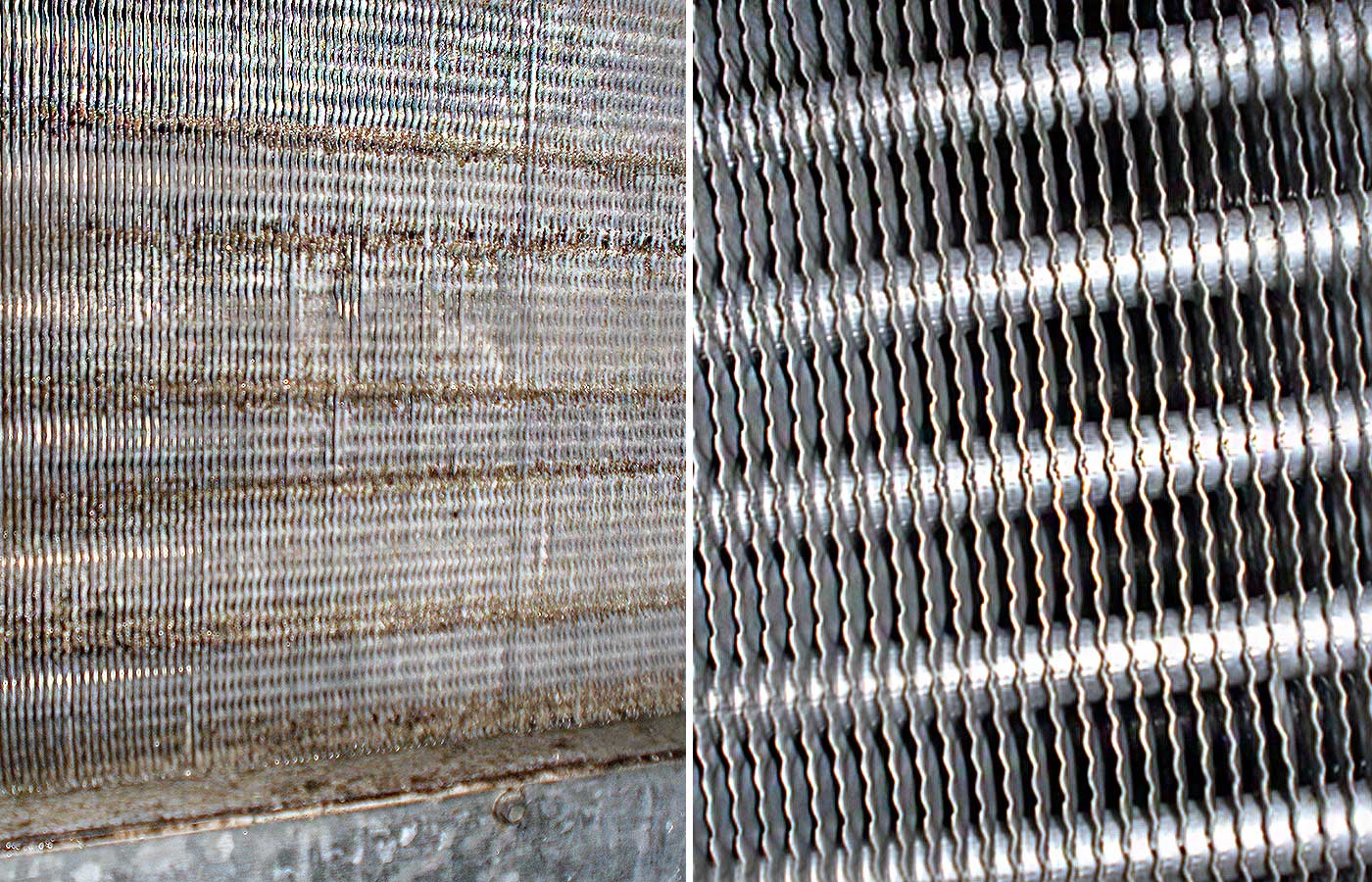 before and after ac coils cleaning