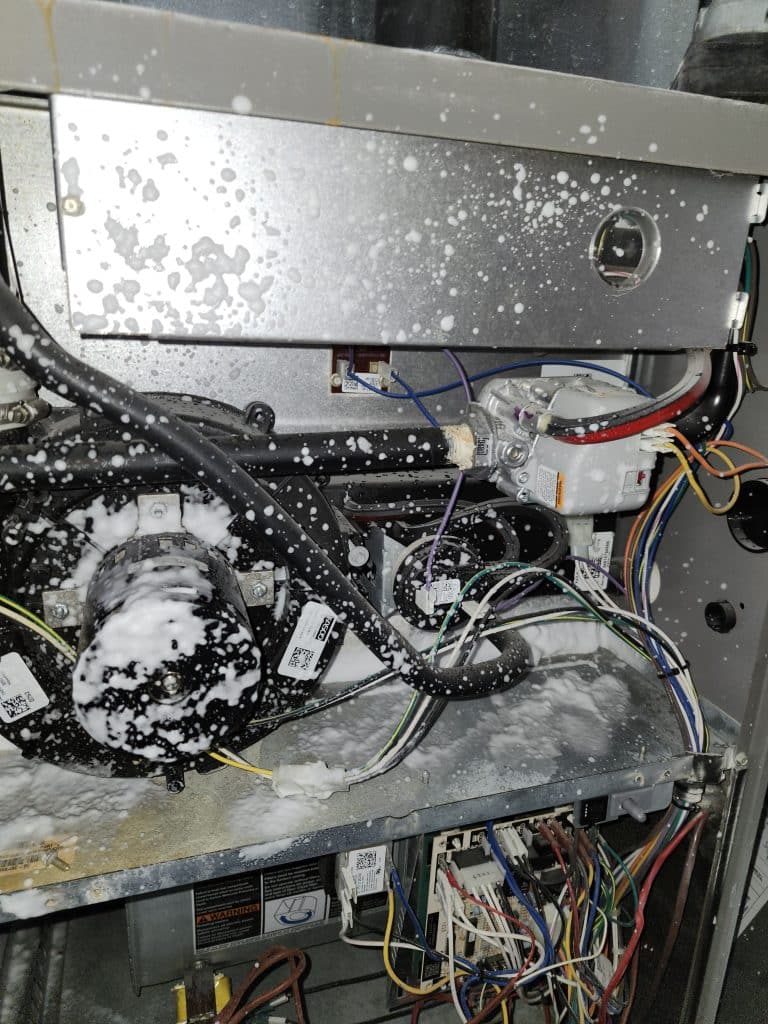 Furnace blower cleaning