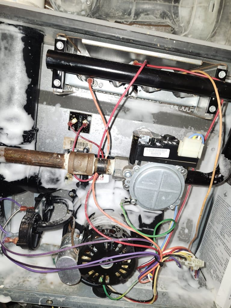 Furnace blower cleaning