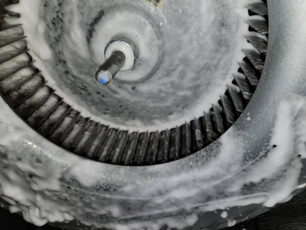 Furnace blower cleaning