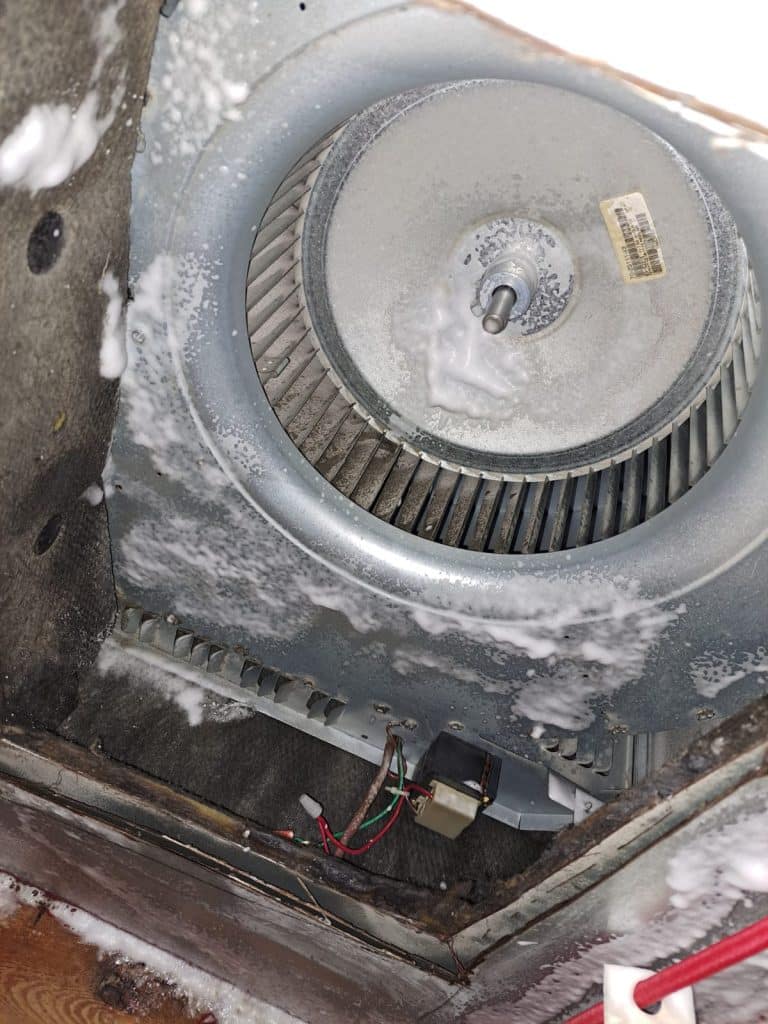 Furnace blower cleaning