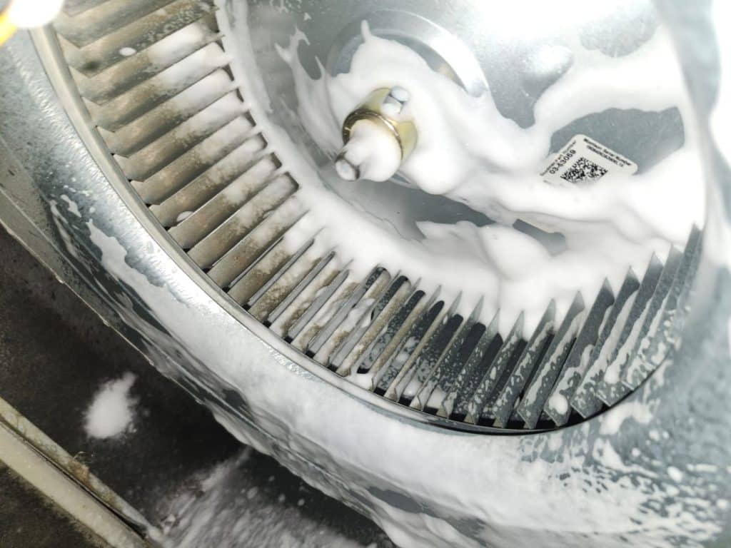 Furnace blower cleaning