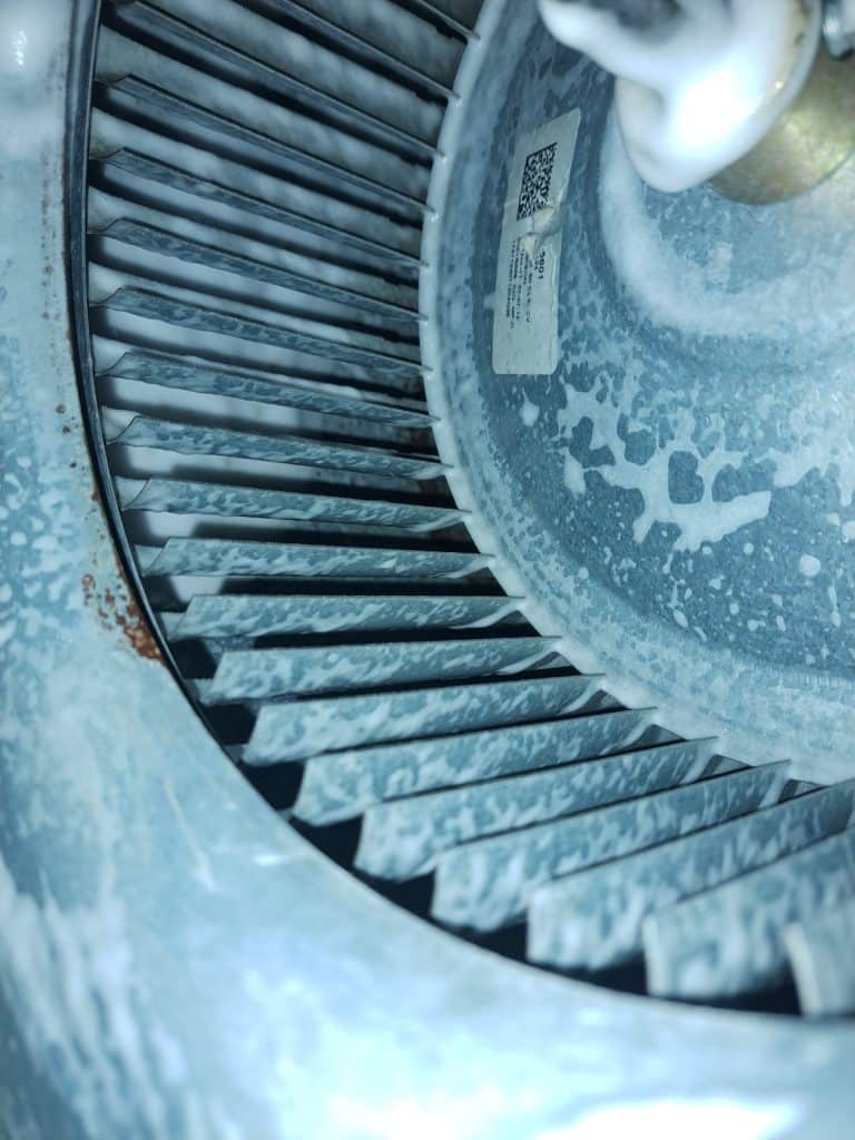 Furnace blower cleaning