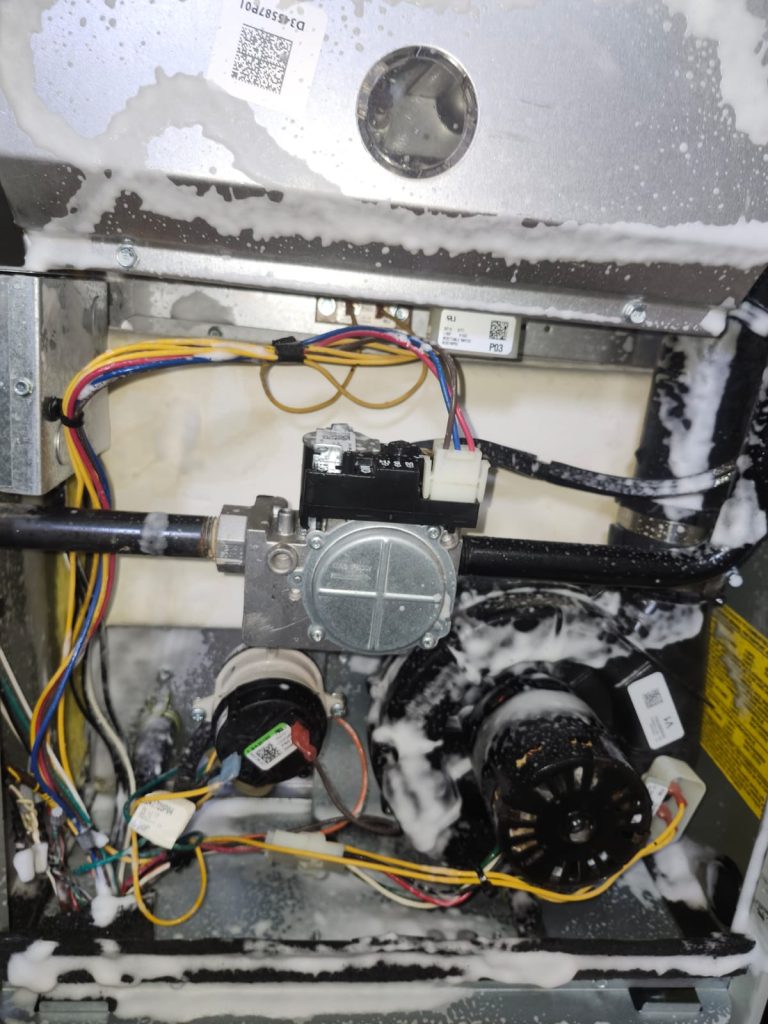 Furnace blower cleaning