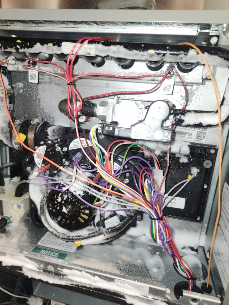 Furnace blower cleaning