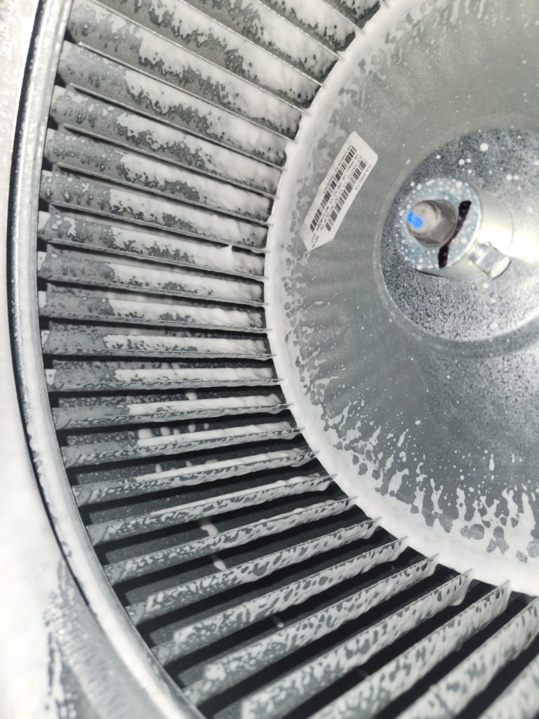Furnace blower cleaning
