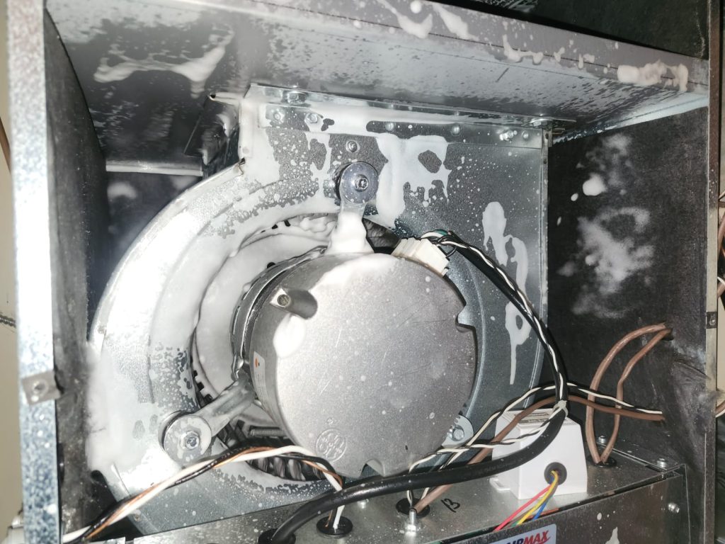 Furnace blower cleaning