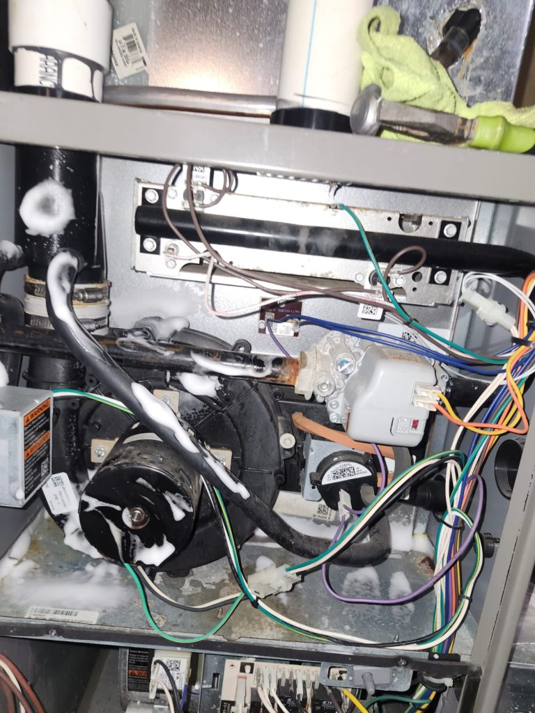 Furnace blower cleaning