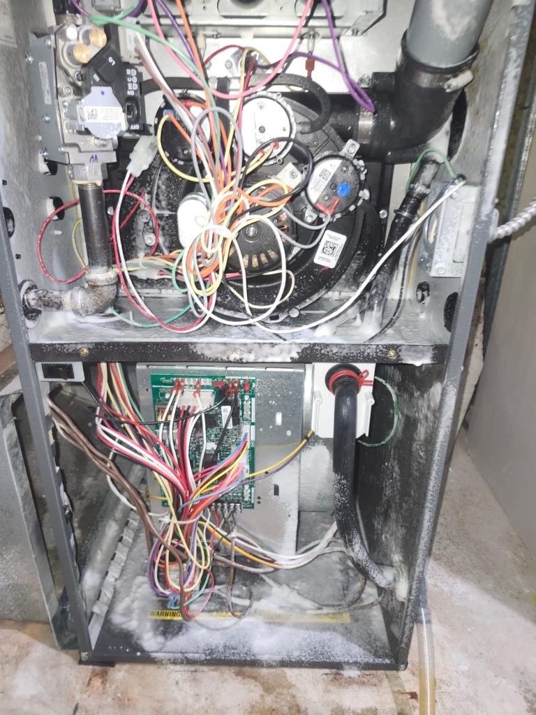 Furnace blower cleaning